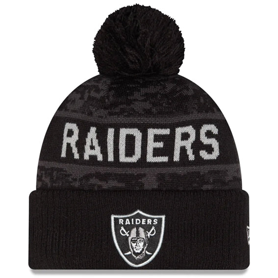 Gorro Beanie Las Vegas Raiders Salute to Service 2026 New Era Negro