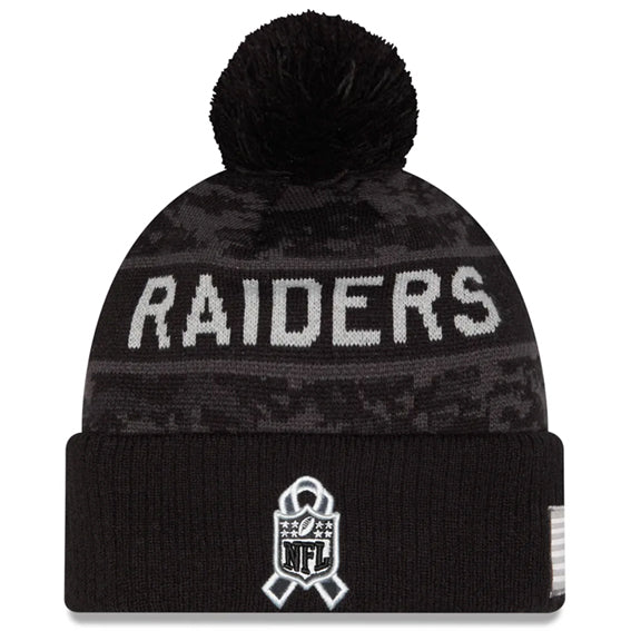 Gorro Beanie Las Vegas Raiders Salute to Service 2026 New Era Negro