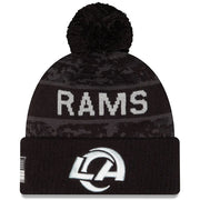 Gorro Beanie Los Angeles Rams Salute to Service 2026 New Era Negro