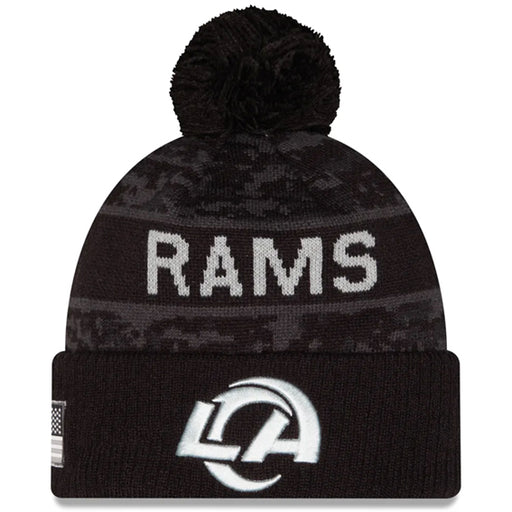 Gorro Beanie Los Angeles Rams Salute to Service 2026 New Era Negro