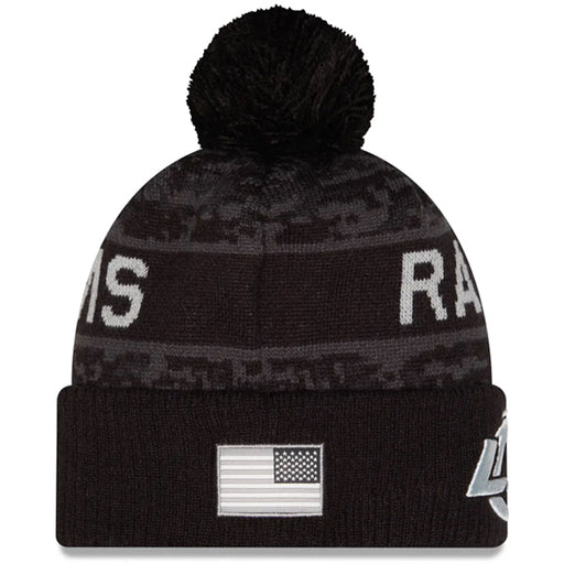 Gorro Beanie Los Angeles Rams Salute to Service 2026 New Era Negro