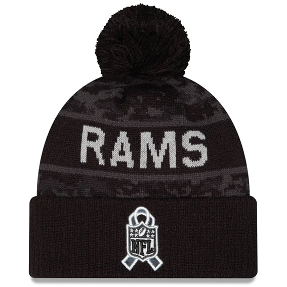 Gorro Beanie Los Angeles Rams Salute to Service 2026 New Era Negro