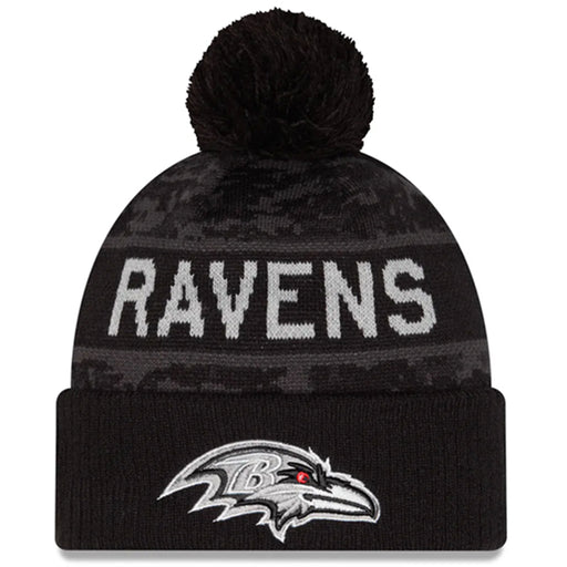 Gorro Beanie Baltimore Ravens Salute to Service 2026 New Era Negro