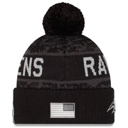 Gorro Beanie Baltimore Ravens Salute to Service 2026 New Era Negro