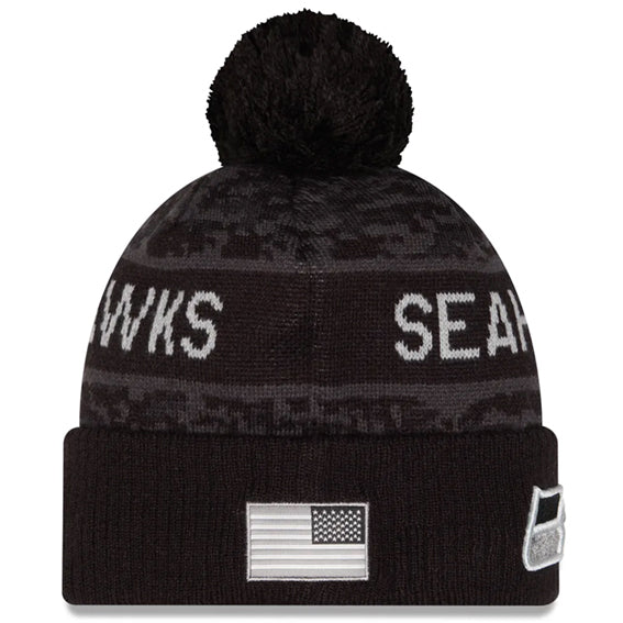 Gorro Beanie Seattle Seahawks Salute to Service 2026 New Era Negro