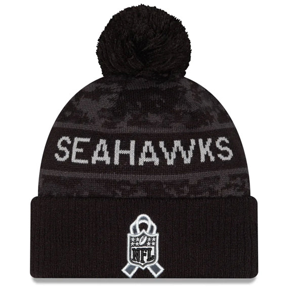 Gorro Beanie Seattle Seahawks Salute to Service 2026 New Era Negro