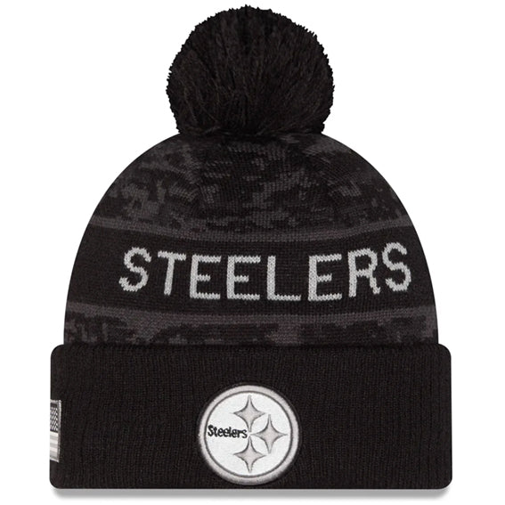 Gorro Beanie Pittsburgh Steelers Salute to Service 2026 New Era Negro