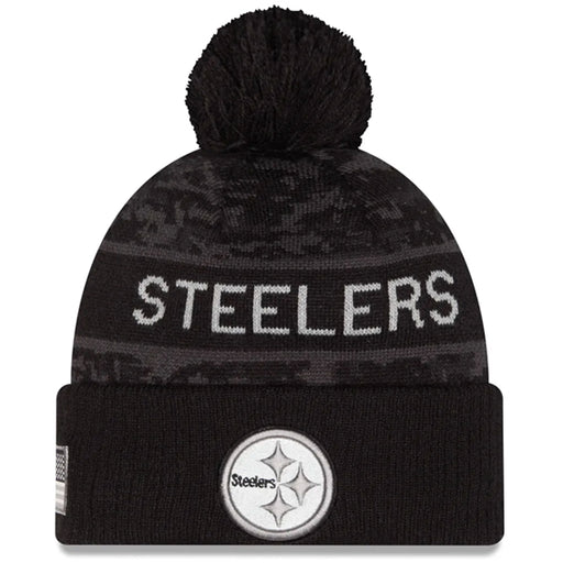 Gorro Beanie Pittsburgh Steelers Salute to Service 2026 New Era Negro