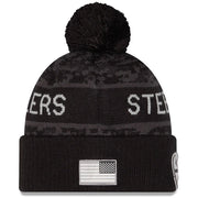 Gorro Beanie Pittsburgh Steelers Salute to Service 2026 New Era Negro