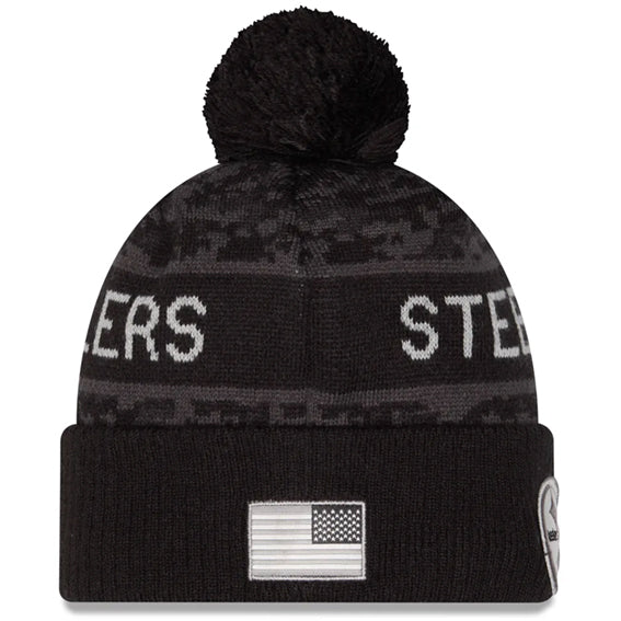 Gorro Beanie Pittsburgh Steelers Salute to Service 2026 New Era Negro
