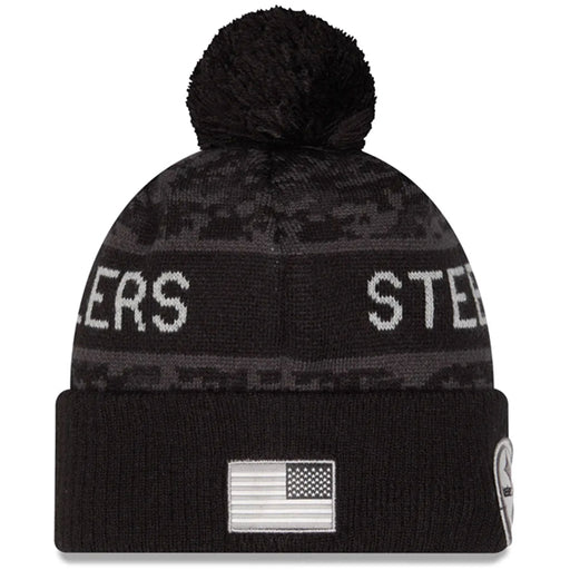 Gorro Beanie Pittsburgh Steelers Salute to Service 2026 New Era Negro