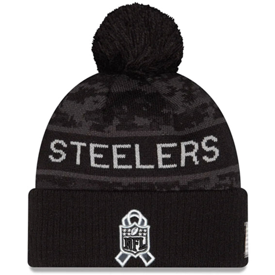 Gorro Beanie Pittsburgh Steelers Salute to Service 2026 New Era Negro