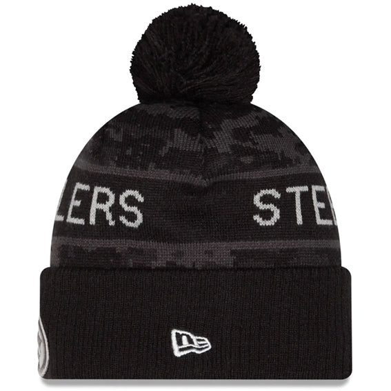 Gorro Beanie Pittsburgh Steelers Salute to Service 2026 New Era Negro