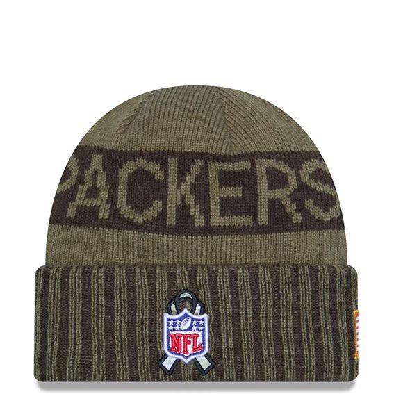 Gorro Beanie Green Bay Packers Salute to Service 2025 Dkm New Era