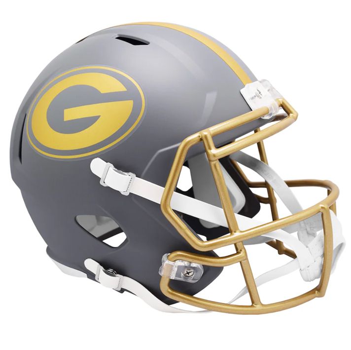 Casco Réplica Green Bay Packers Speed Slate Riddell Gris Pizarra