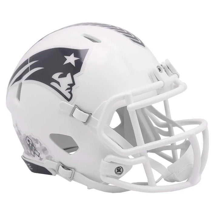 Minicasco New England Patriots Speed Salute to Service 2024 Riddell