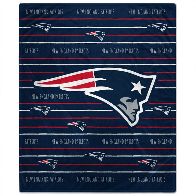 Colcha New England Patriots Logo Stripe Pegasus Sports