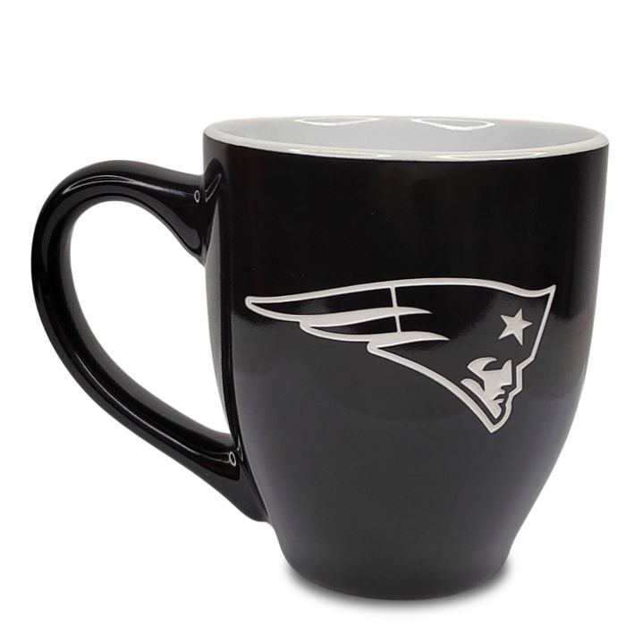 Taza New England Patriots 15 oz Negro