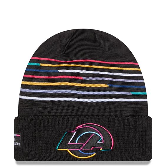 Gorro Beanie Los Angeles Rams Crucial Catch 2025 New Era Negro