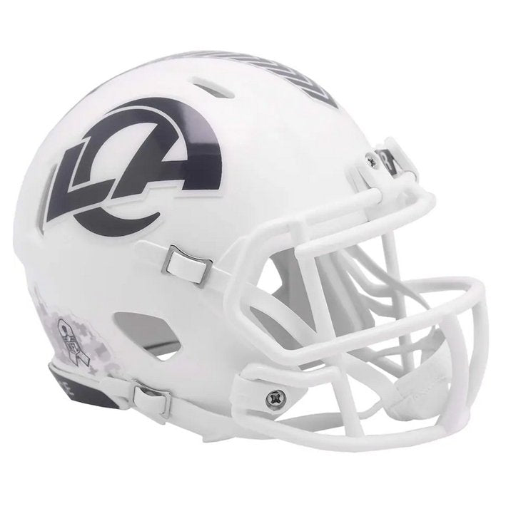 Minicasco Los Angeles Rams Speed Salute to Service 2024 Riddell