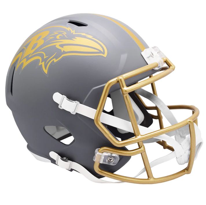 Casco Réplica Baltimore Ravens Speed Slate Riddell Gris Pizarra