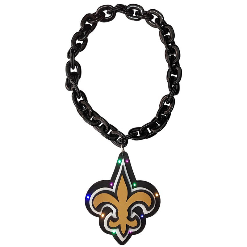 Cadena New Orleans Saints Necklace Logo With Chain Light Team Beans, L.L.C