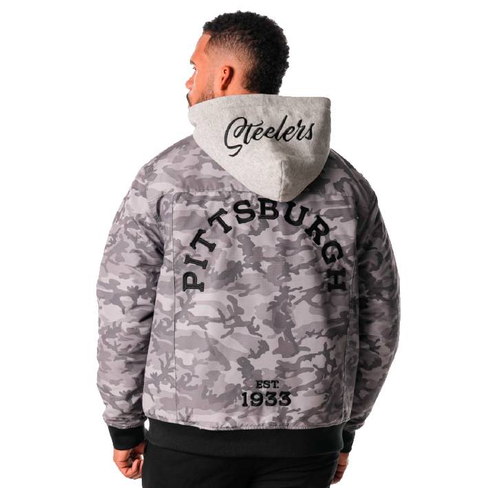 Sudadera Pittsburgh Steelers Bomber Unisex The Wild Collective Camuflaje