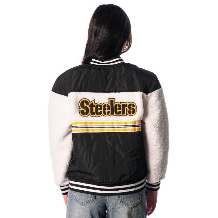Chamarra Pittsburgh Steelers Sherpa The Wild Collective Mujer