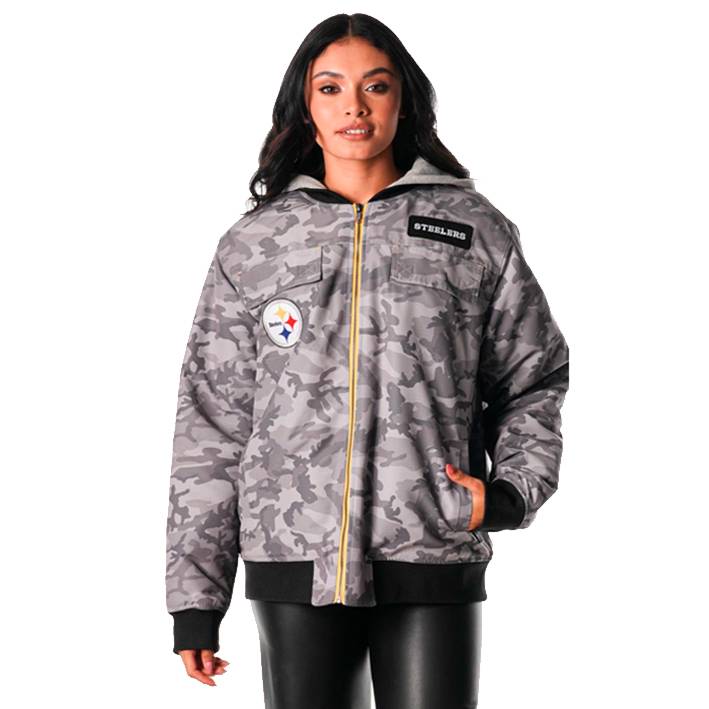 Sudadera Pittsburgh Steelers Bomber Unisex The Wild Collective Camuflaje