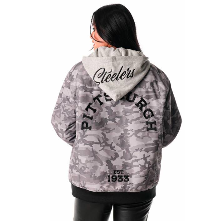 Sudadera Pittsburgh Steelers Bomber Unisex The Wild Collective Camuflaje