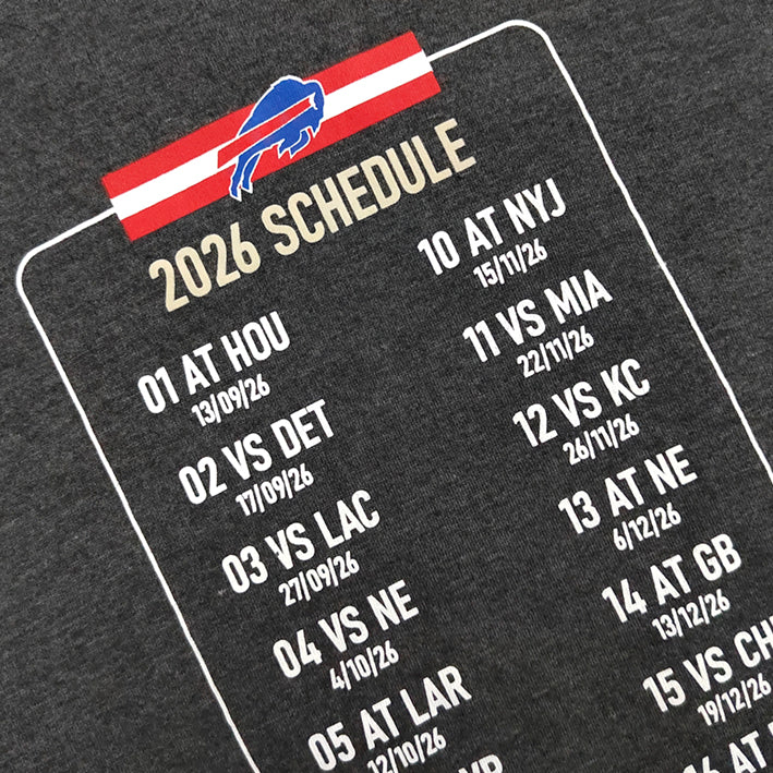 Playera Buffalo Bills Calendario 2026 DICASS