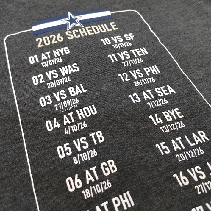 Playera Dallas Cowboys Calendario 2026 DICASS