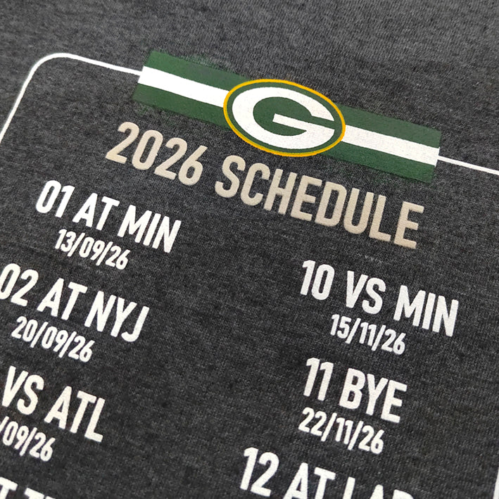 Playera Green Bay Packers Calendario 2026 DICASS