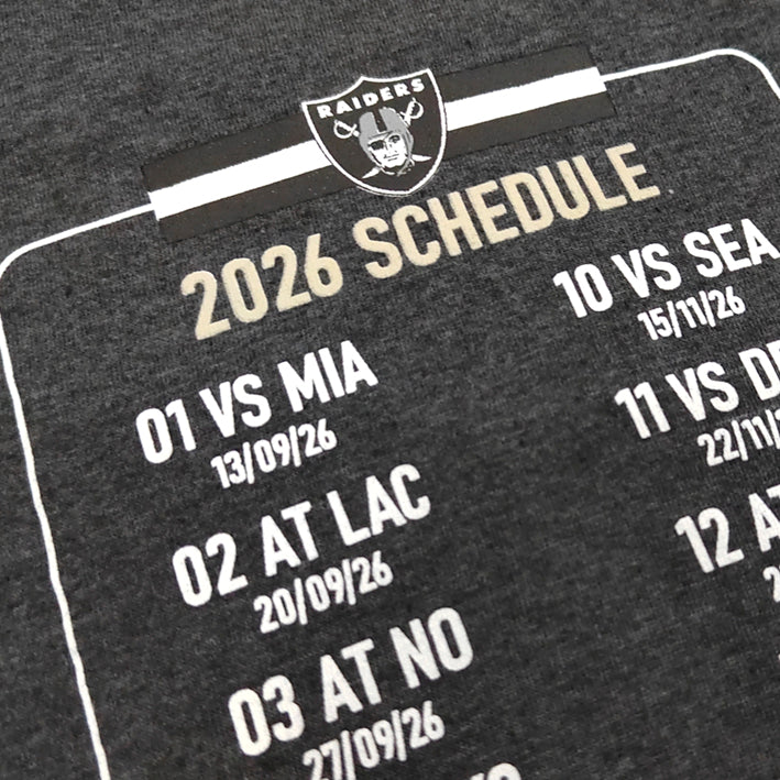Playera Las Vegas Raiders Calendario 2026 DICASS