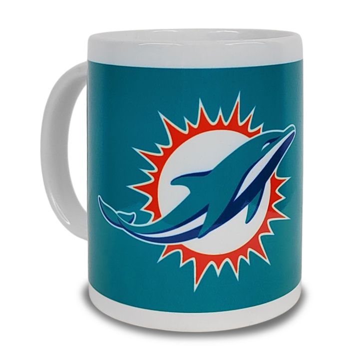 Taza Miami Dolphins Sublimada 9 oz