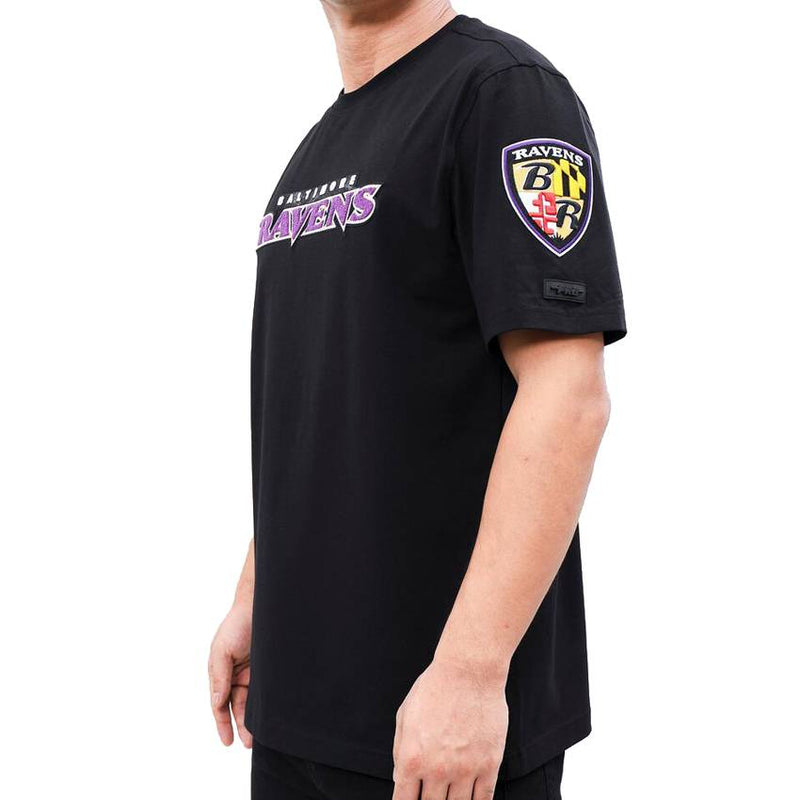 Playera Baltimore Ravens Chenille Pro Standard Negro