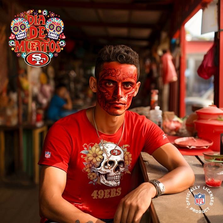 Playera San Francisco 49ers Dia Muertos