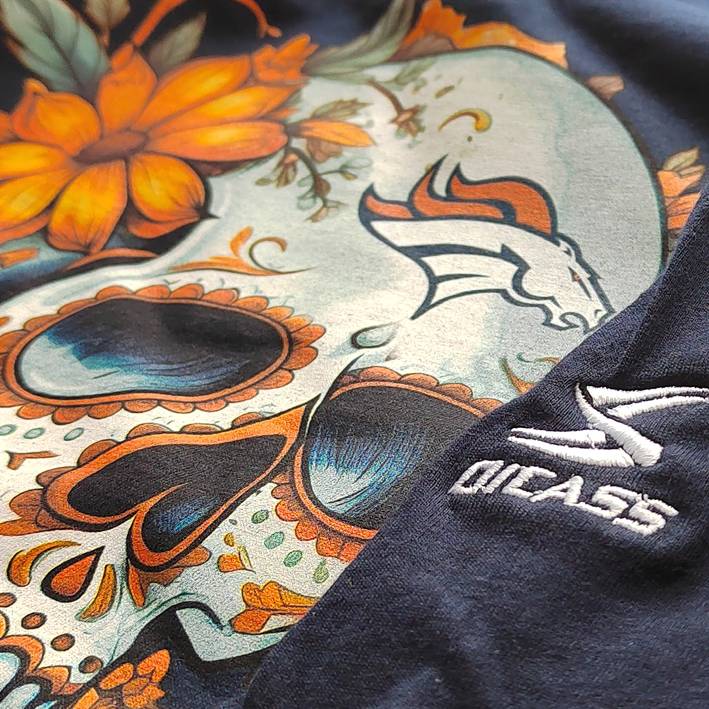 Playera Denver Broncos Dia Muertos