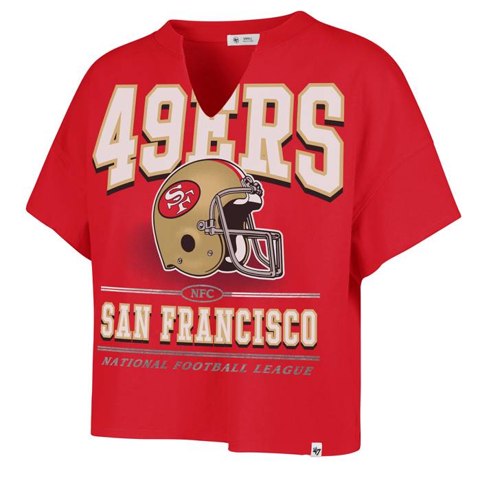 Playera San Francisco 49ers Elation Oversized 47 Brand Mujer