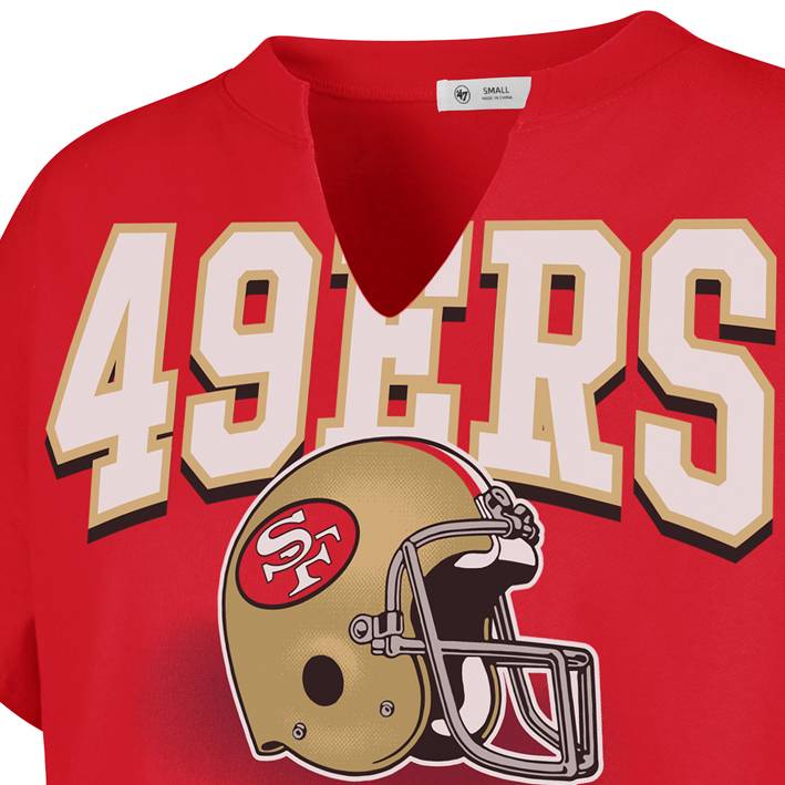 Playera San Francisco 49ers Elation Oversized 47 Brand Mujer