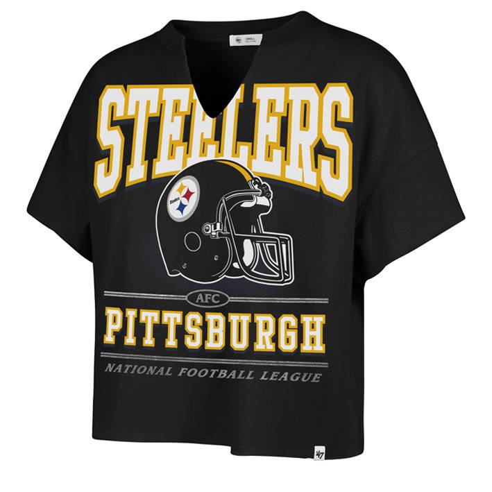 Playera Pittsburgh Steelers Elation Oversized 47 Brand Mujer