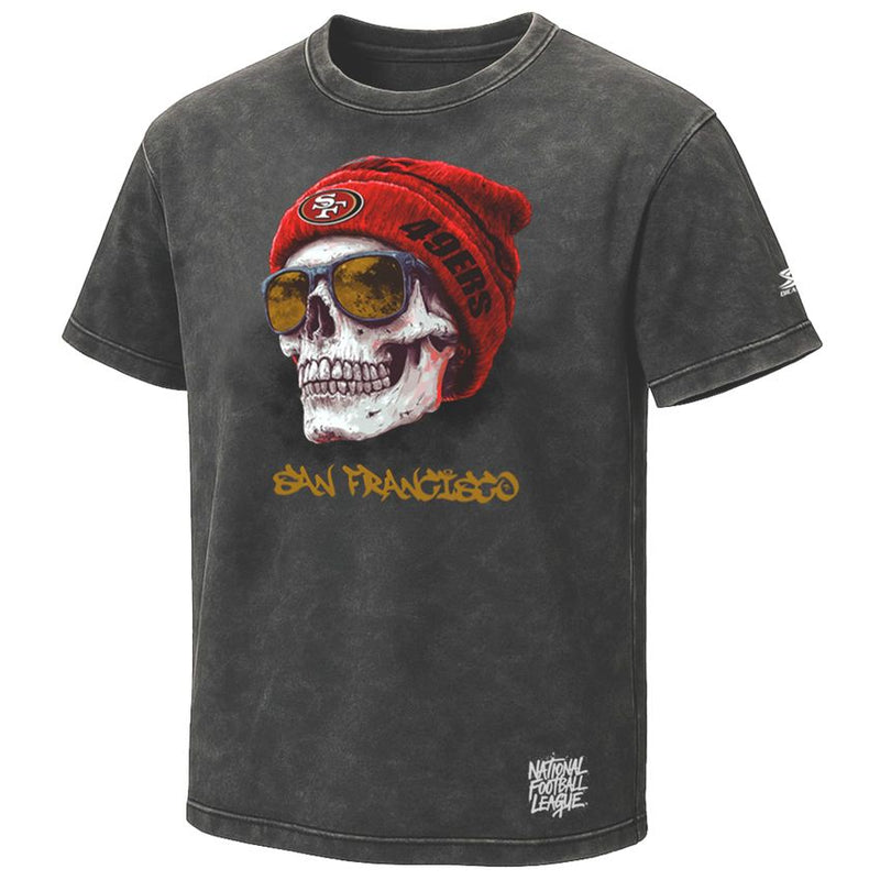 Playera San Francisco 49ers Stonewash Skull Hombre