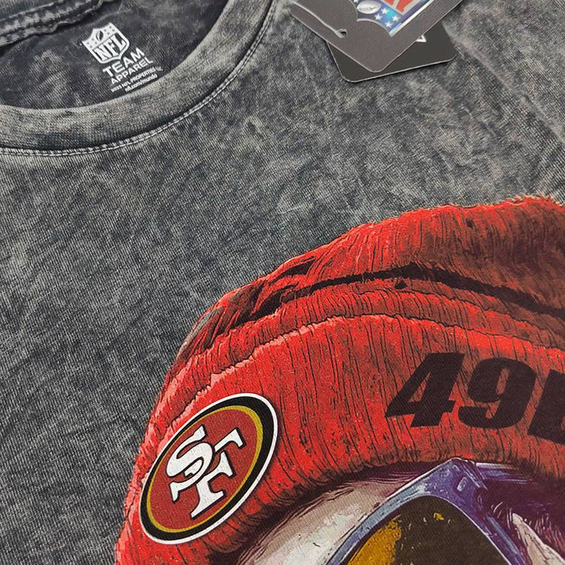 Playera San Francisco 49ers Stonewash Skull Hombre