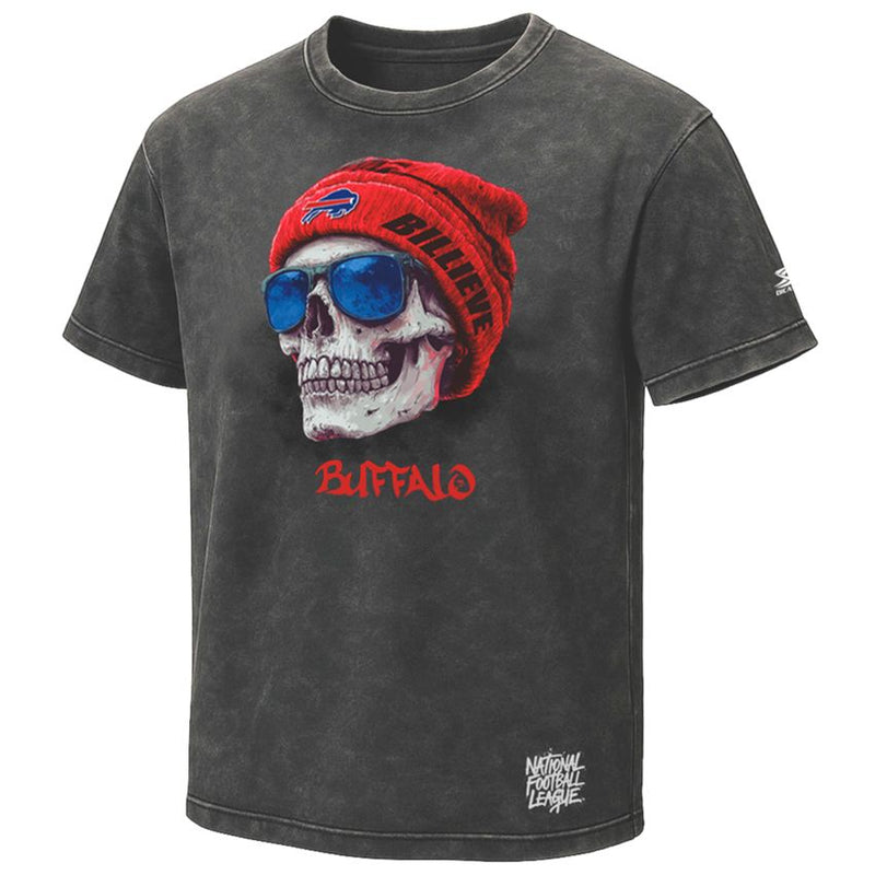 Playera Buffalo Bills Stonewash Skull Hombre