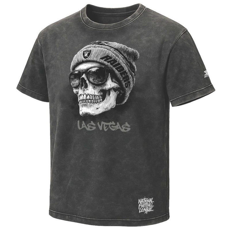 Playera Las Vegas Raiders Stonewash Skull Hombre