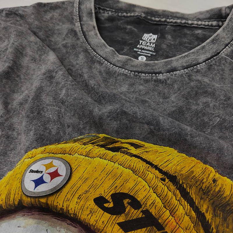 Playera Pittsburgh Steelers Stonewash Skull Hombre