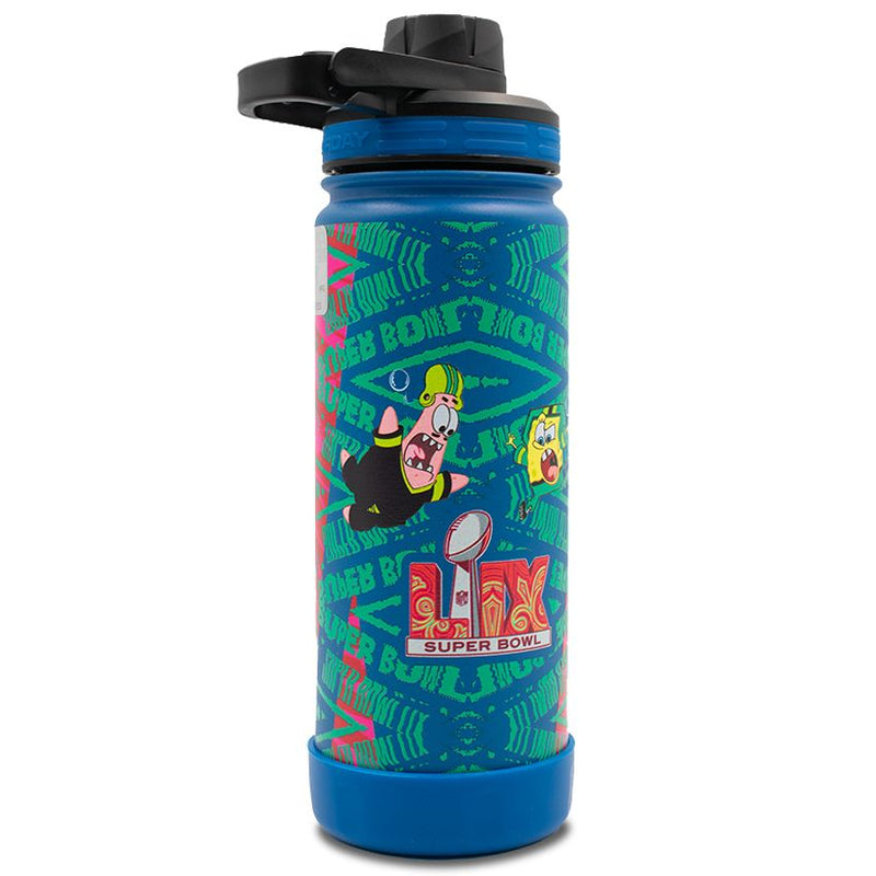 Termo Super Bowl LIX Active 18 oz NFL x Bob Esponja Azul