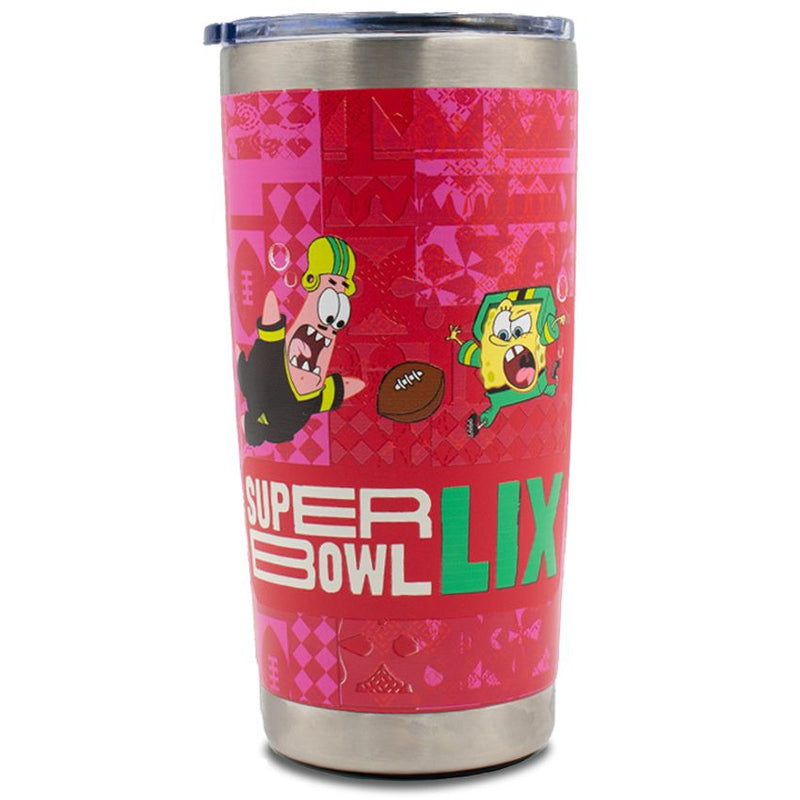 Termo Super Bowl LIX 20 oz NFL x Bob Esponja Rosa