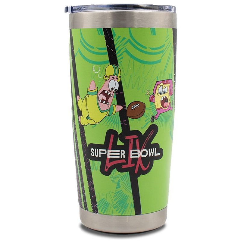 Termo Super Bowl LIX 20 oz NFL x Bob Esponja Negro