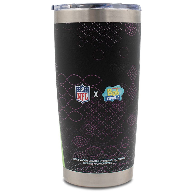 Termo Super Bowl LIX 20 oz NFL x Bob Esponja Negro